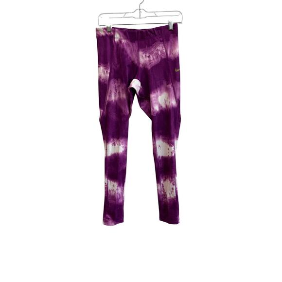 Nike Women S Pro Combat Dri-Fit Tie Dye Workout Leggings Gym Athletic Sports - Picture 1 of 6